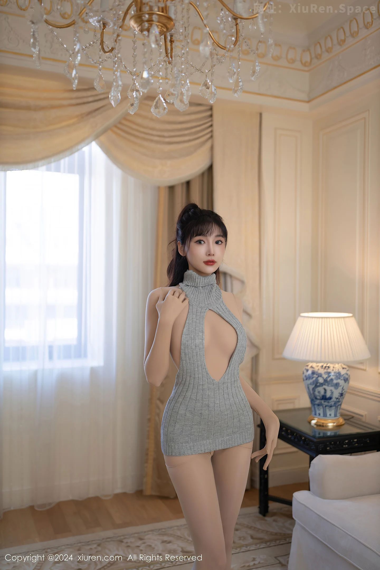 图片[2]-[XiuRen秀人网] VOL.9413 模特陆萱萱性感毛衣露超薄连体肉色丝袜秀曼妙身姿完美诱惑写真80P-秀人网官方网站